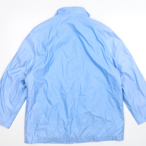 DELMOD Womens Blue   Rain Coat Jacket Size 16