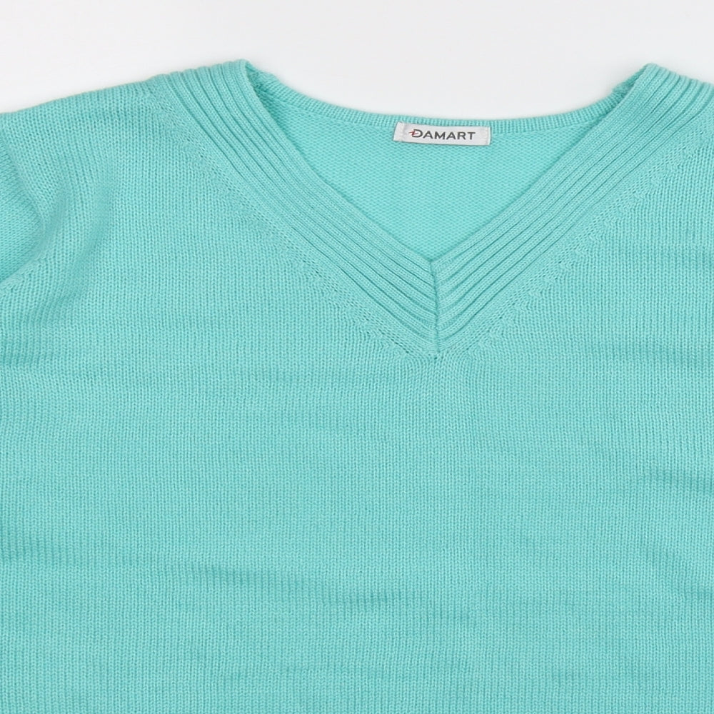 Damart Womens Green  Knit Pullover Jumper Size 20