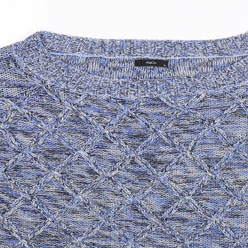 M&Co Womens Blue  Knit Pullover Jumper Size 18