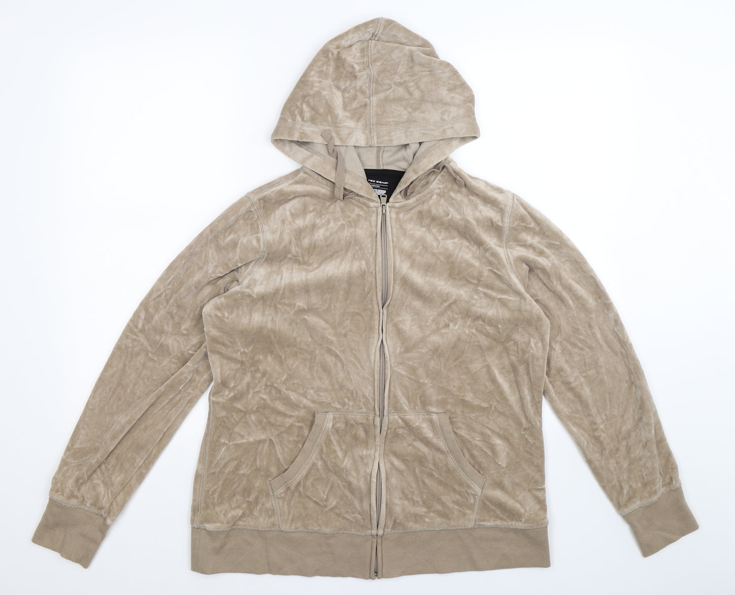 Tek Gear Womens Beige   Full Zip Hoodie Size XL