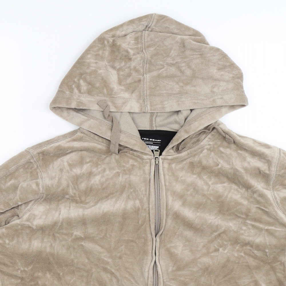 Tek Gear Womens Beige   Full Zip Hoodie Size XL
