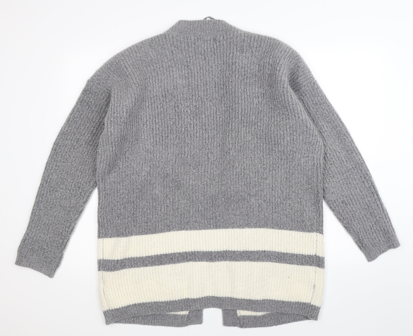 Primark Womens Grey  Knit Cardigan Jumper Size 16