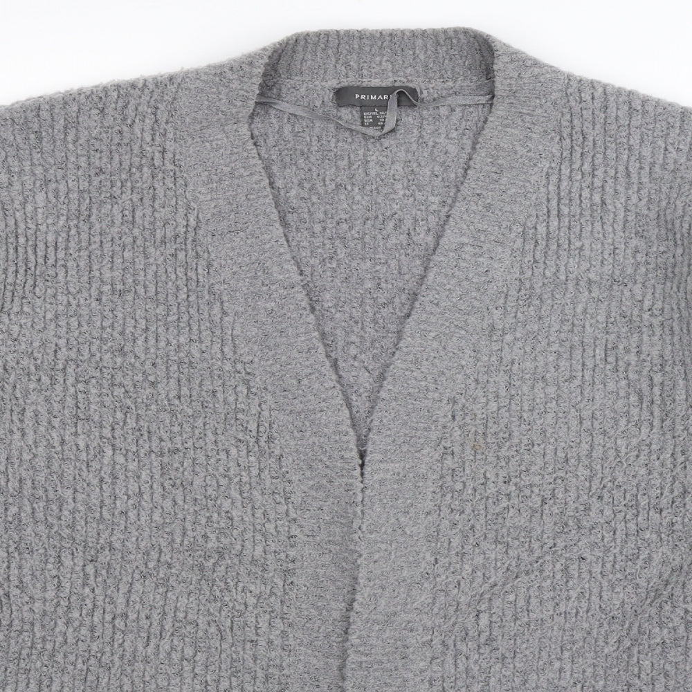 Primark Womens Grey  Knit Cardigan Jumper Size 16