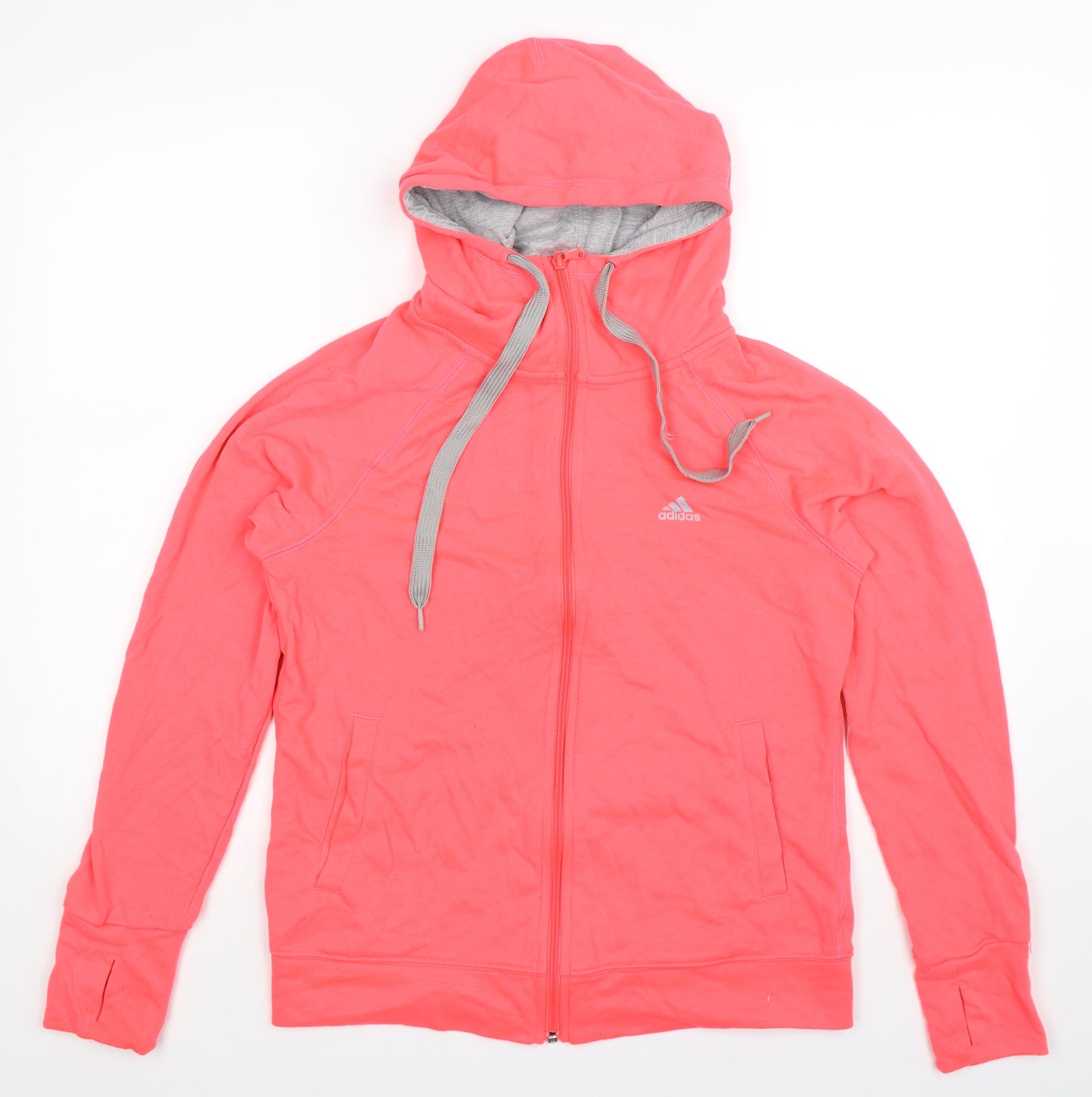 adidas Womens Pink   Full Zip Hoodie Size 14