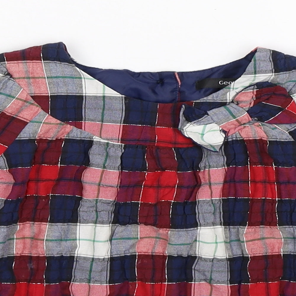 George Girls Multicoloured Check  Basic Button-Up Size 5-6 Years
