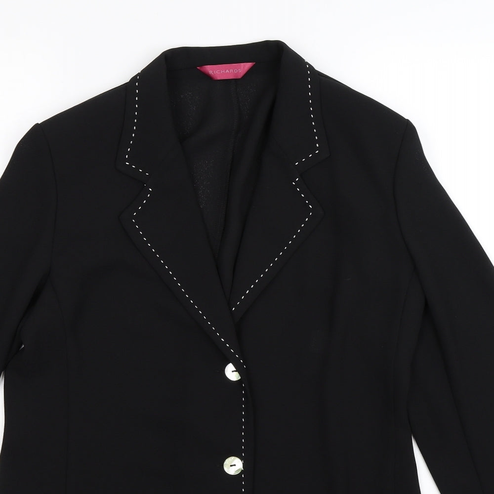 Richards Womens Black   Jacket Suit Jacket Size 10