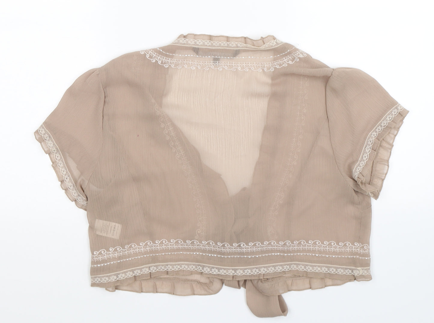 David Emanuel Womens Beige   Basic Blouse Size 12