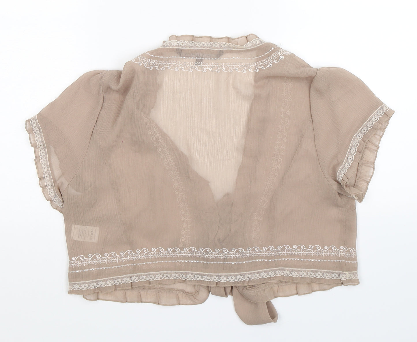 David Emanuel Womens Beige   Basic Blouse Size 12