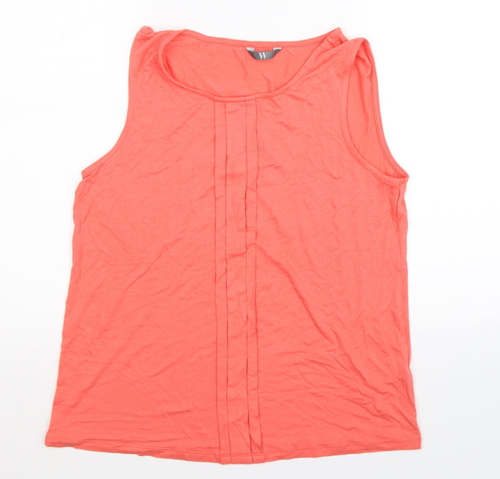 BHS Womens Pink Basic Tank Size 14