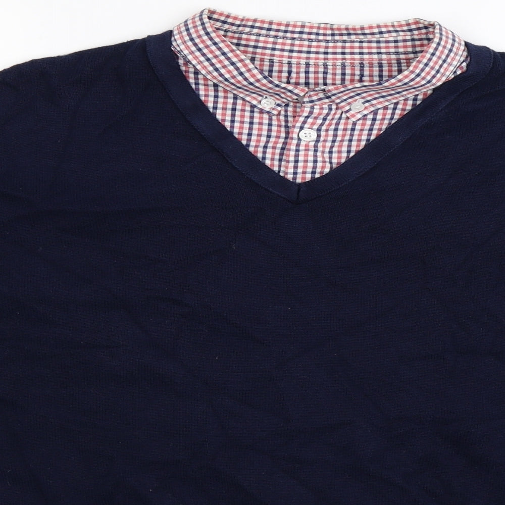 Marks and Spencer Mens Blue  Knit Pullover Jumper Size 2XL