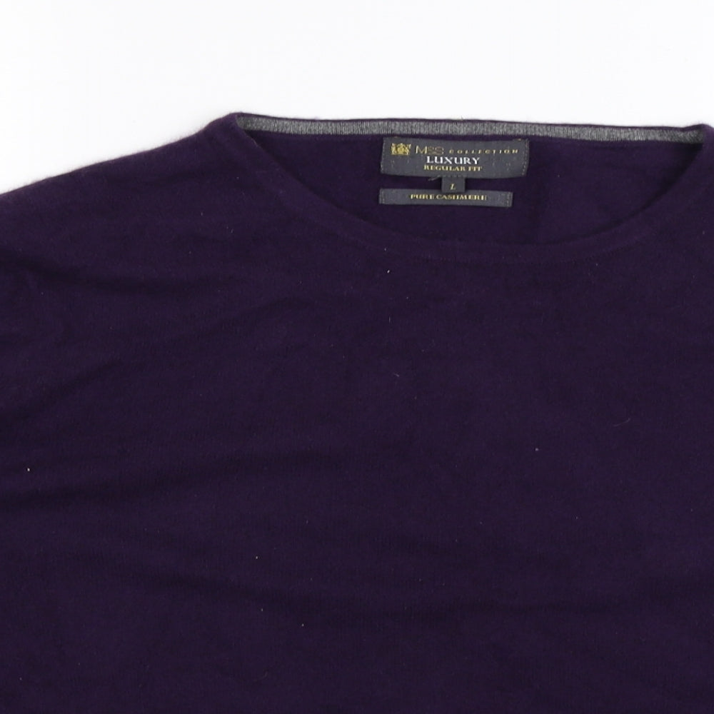 Marks and Spencer Mens Purple  Knit Pullover Jumper Size L