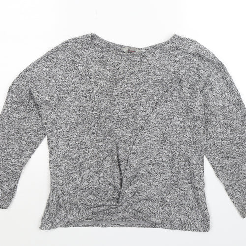 Dorothy Perkins Womens Grey  Knit Pullover Jumper Size 6