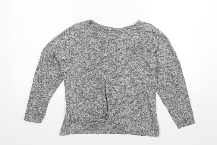 Dorothy Perkins Womens Grey Knit Pullover Jumper Size 6