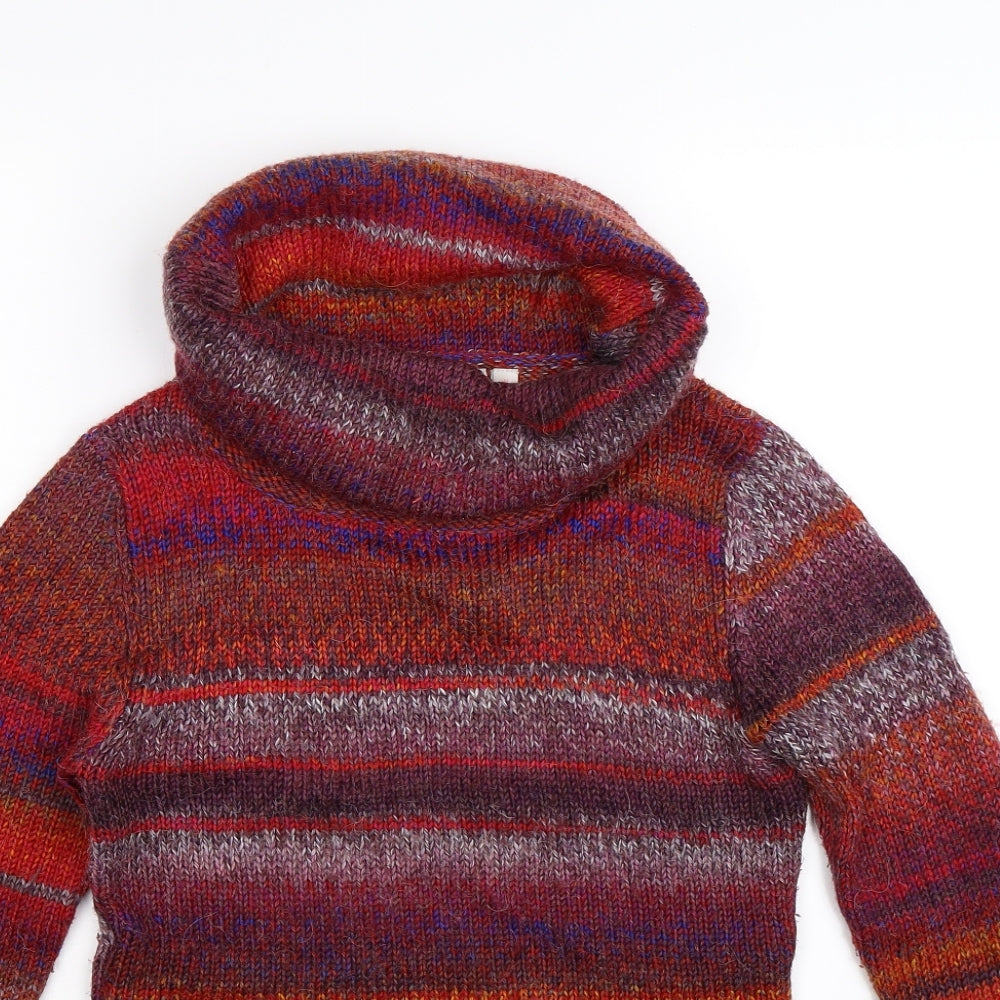 Gharani Strok Womens Multicoloured Striped Knit Pullover Jumper Size 12