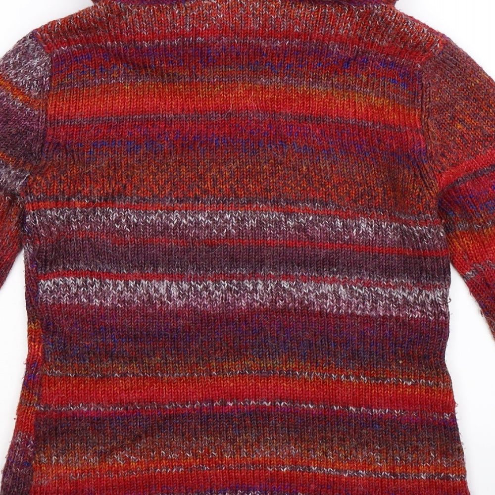 Gharani Strok Womens Multicoloured Striped Knit Pullover Jumper Size 12