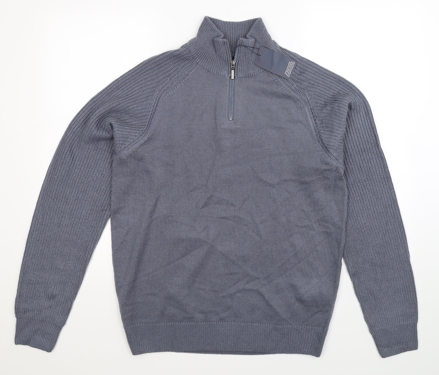 Premier Man Mens Grey  Knit Pullover Jumper Size M