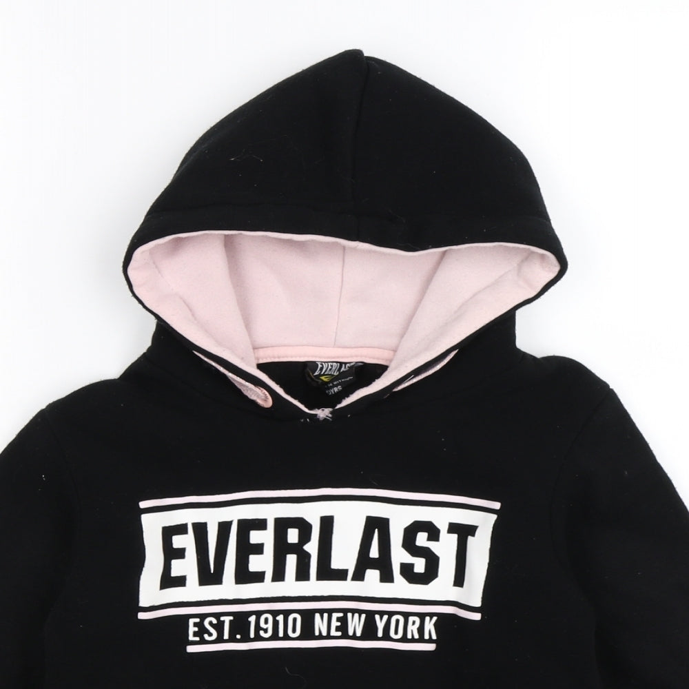 Everlast Girls Black   Pullover Hoodie Size 9-10 Years