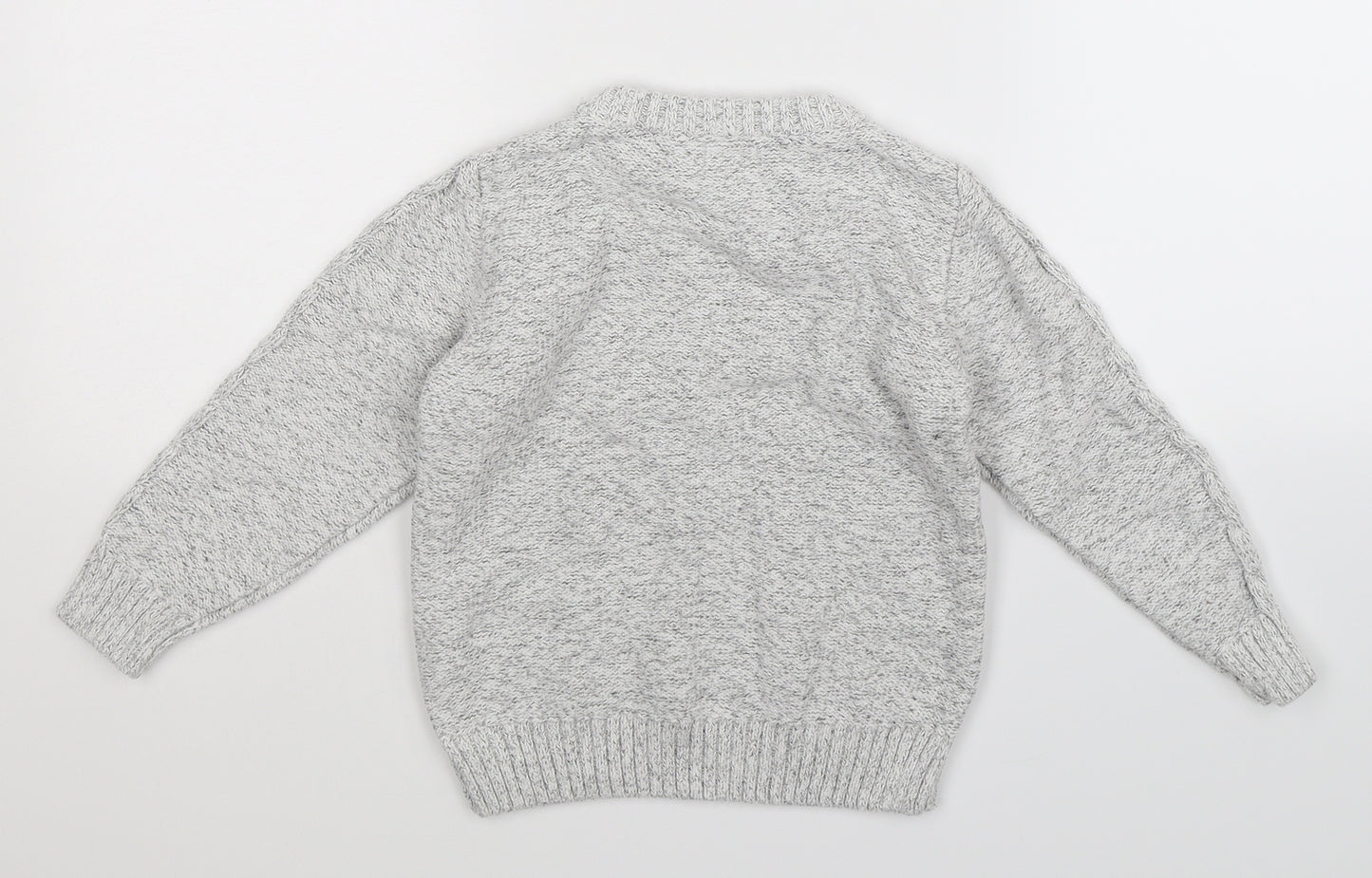 Lily & Dan Boys Grey  Knit Pullover Jumper Size 5-6 Years