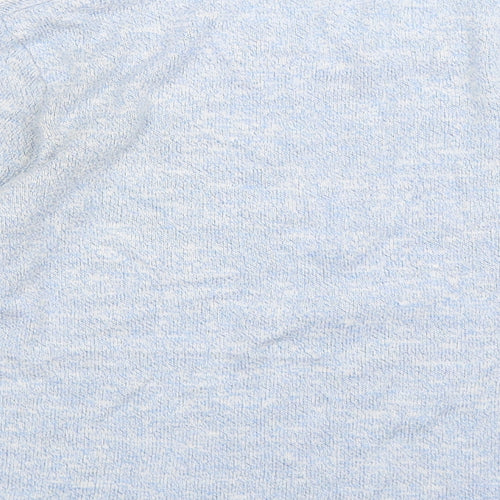 F&F Womens Blue Solid Knit Top Pyjama Top Size 14