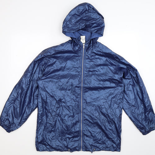 Girl Talk Womens Blue   Rain Coat Coat Size 18