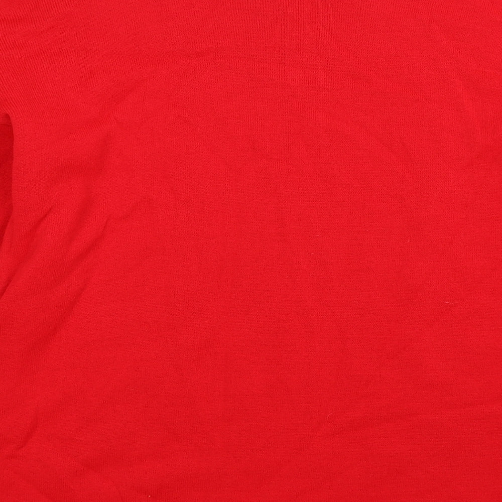 PRETTYLITTLETHING Mens Red  Knit Pullover Jumper Size L  - Christmas