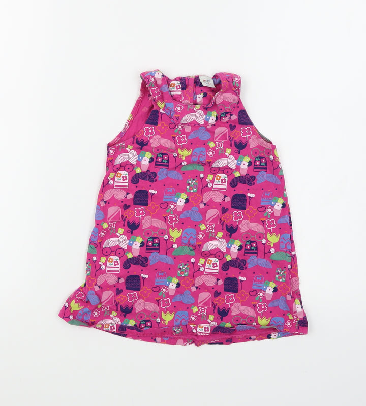 Mini Club Girls Pink Animal Print  A-Line  Size 3-4 Years