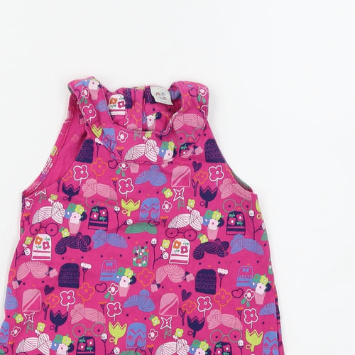 Mini Club Girls Pink Animal Print  A-Line  Size 3-4 Years