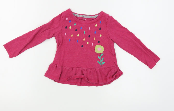 F&F Baby Pink   Pullover Jumper Size 18-24 Months  - Flower