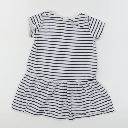 H&M Baby White Pinstripe  A-Line  Size 12 Months  - Cloud Print
