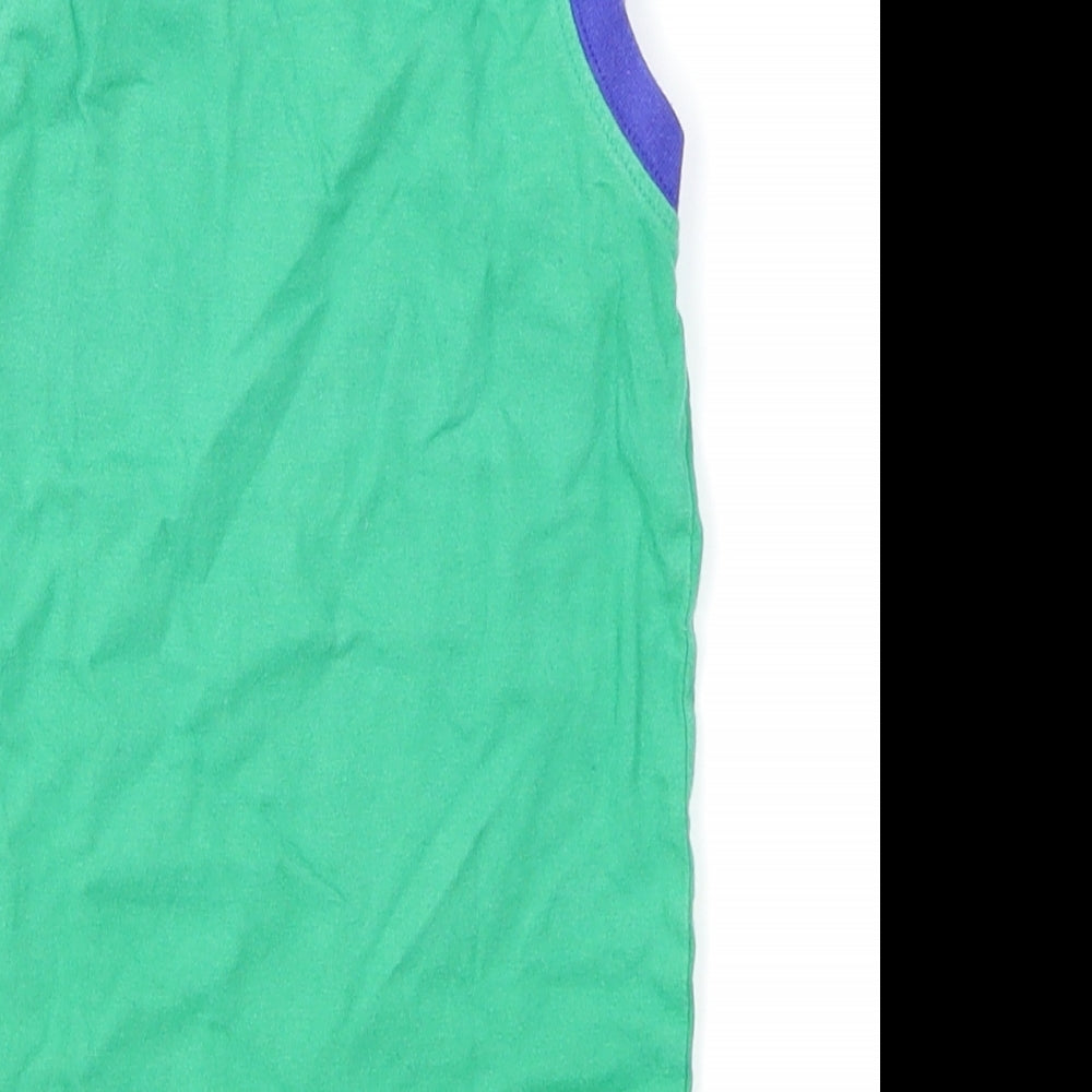 Taeko Boys Green Houndstooth  Basic T-Shirt Size 2-3 Years  - Guitar print