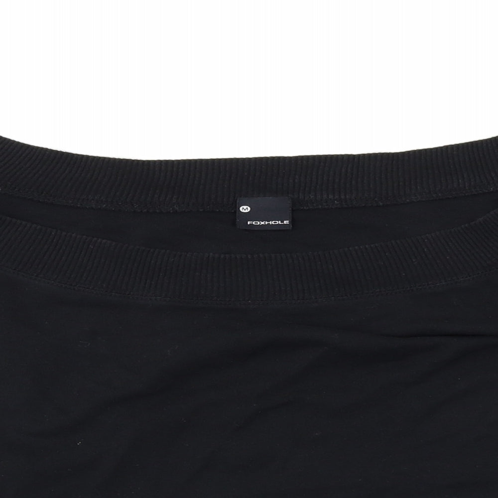 Foxhole Womens Black   Cropped T-Shirt Size M