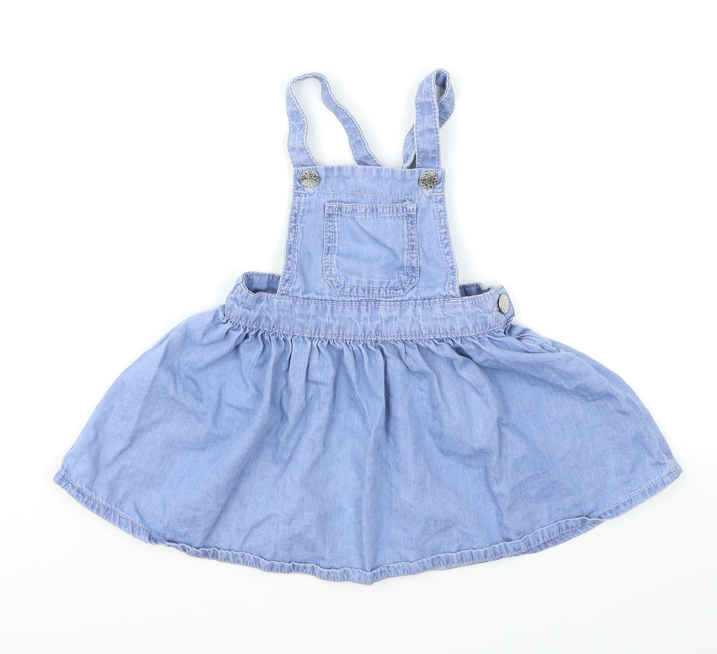 F&F Baby Blue  Denim Dungaree Outfit/Set Size 18-24 Months