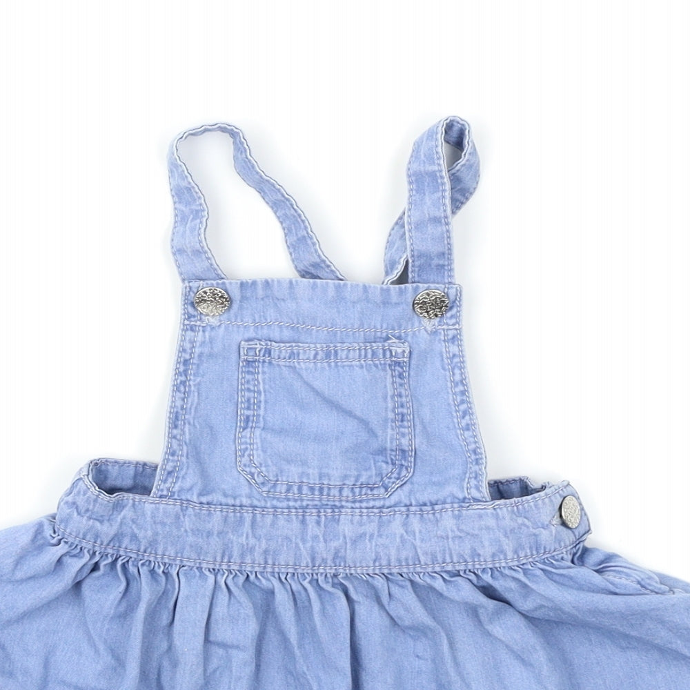 F&F Baby Blue  Denim Dungaree Outfit/Set Size 18-24 Months