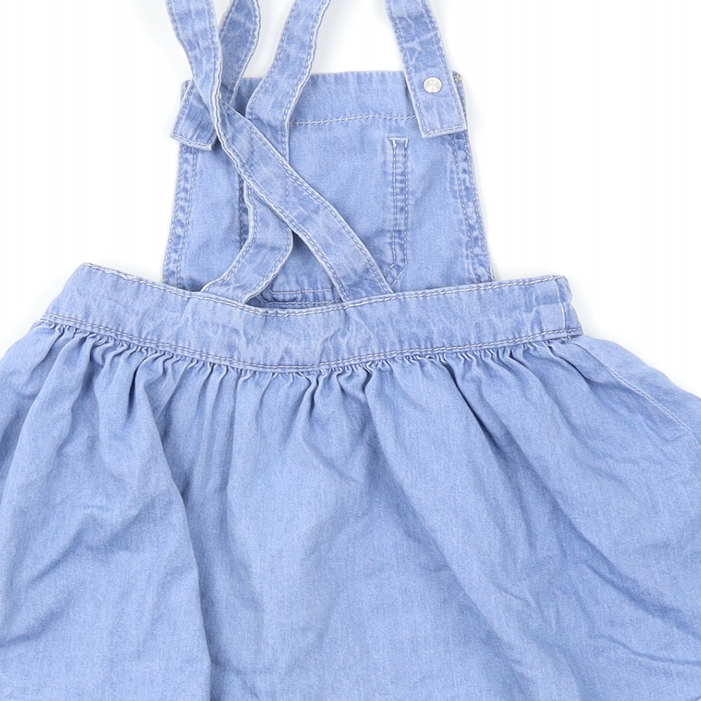 F&F Baby Blue  Denim Dungaree Outfit/Set Size 18-24 Months