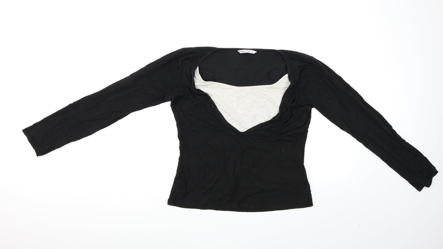 Papaya Womens Black   Pullover Jumper Size 14