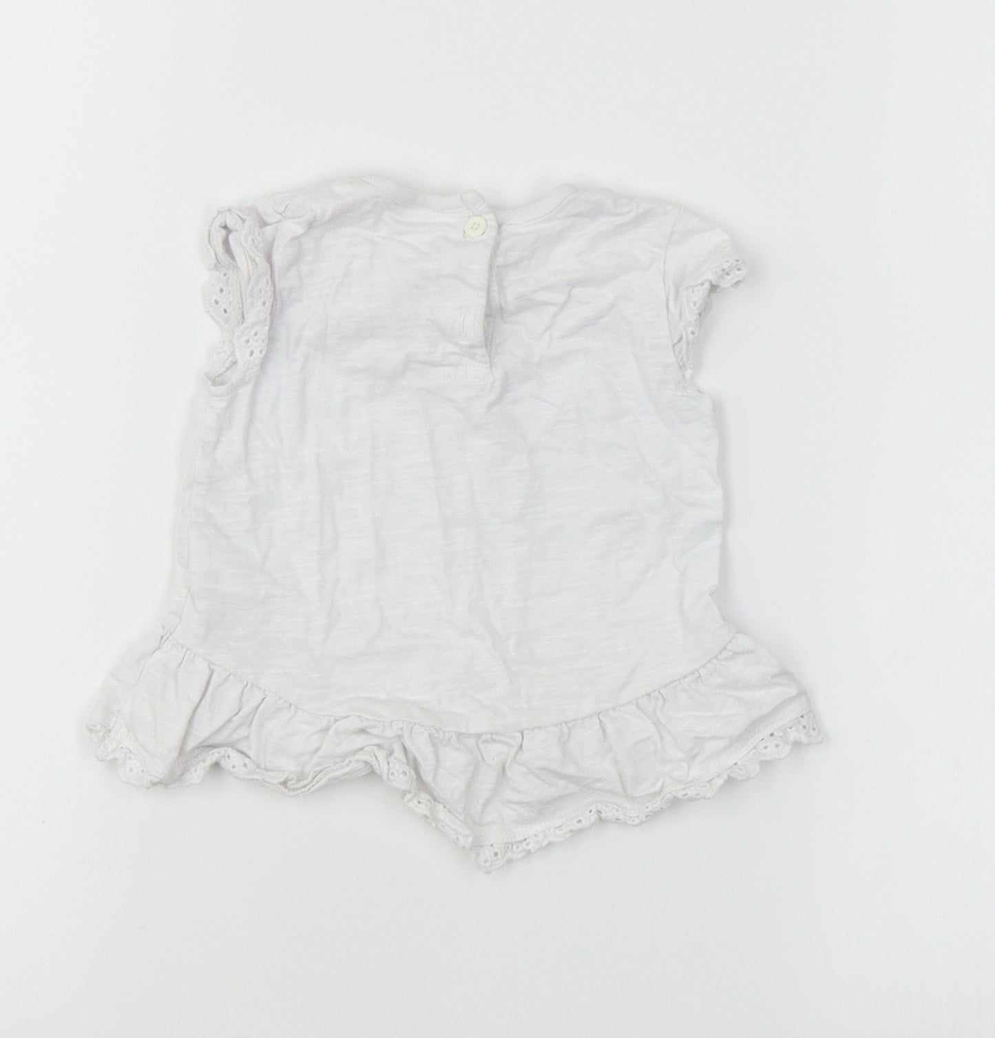 F&F Baby White   A-Line  Size 3-6 Months  - Graphic on front
