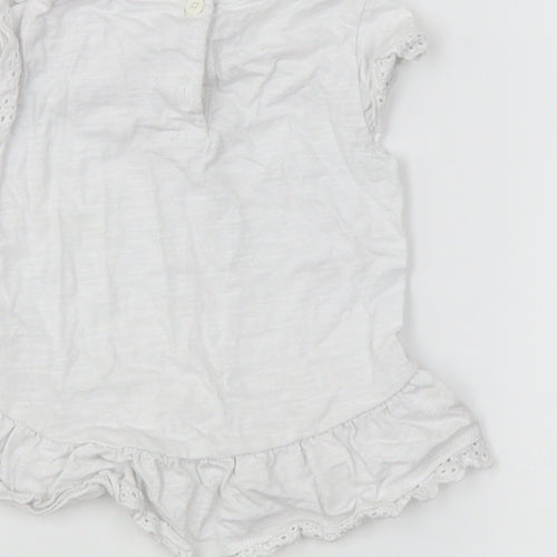 F&F Baby White   A-Line  Size 3-6 Months  - Graphic on front