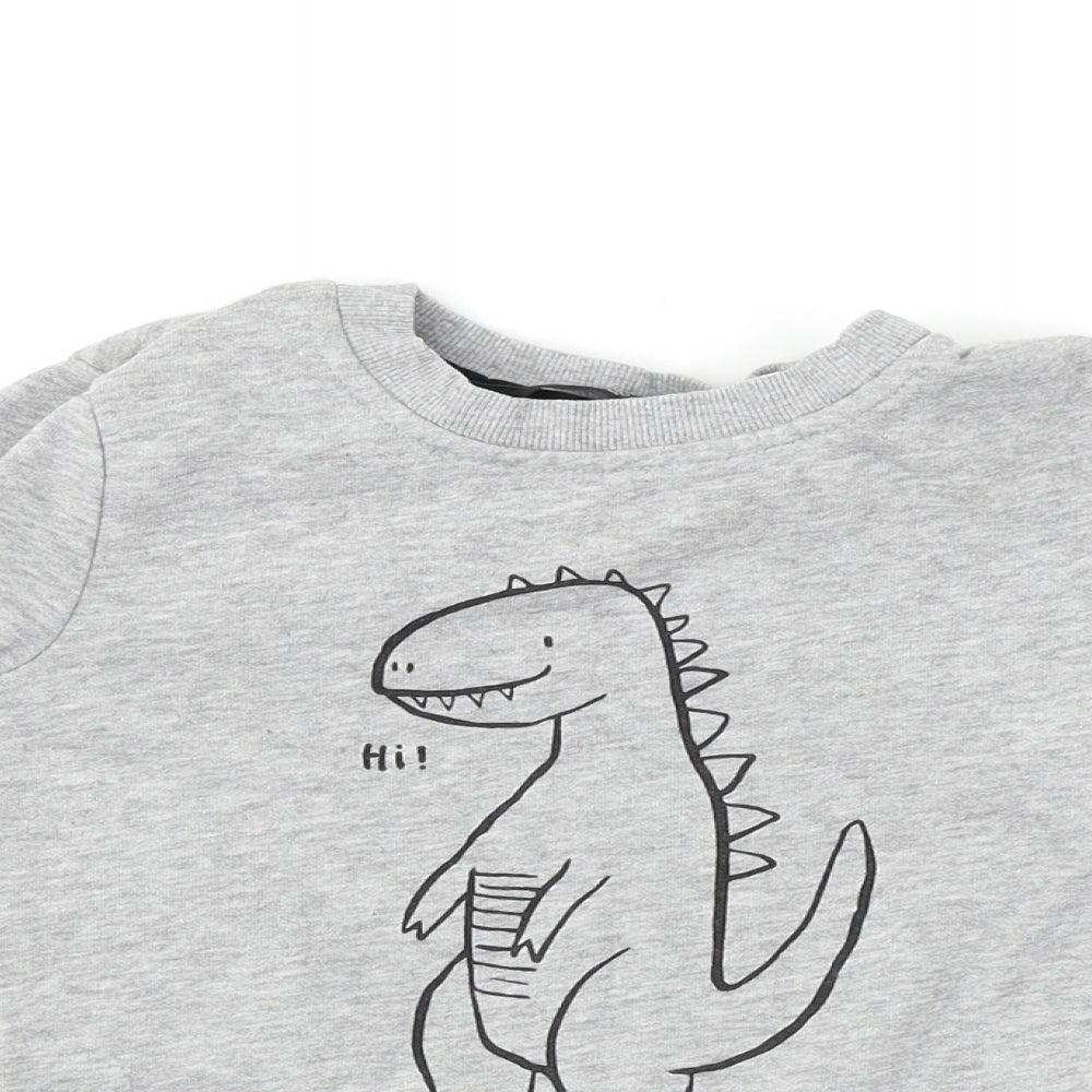 George Boys Grey   Pullover Jumper Size 2-3 Years  - Dinosaur