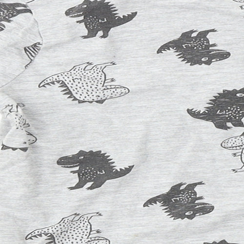 George Boys Grey Animal Print  Basic T-Shirt Size 3-4 Years  - Dinosaurs