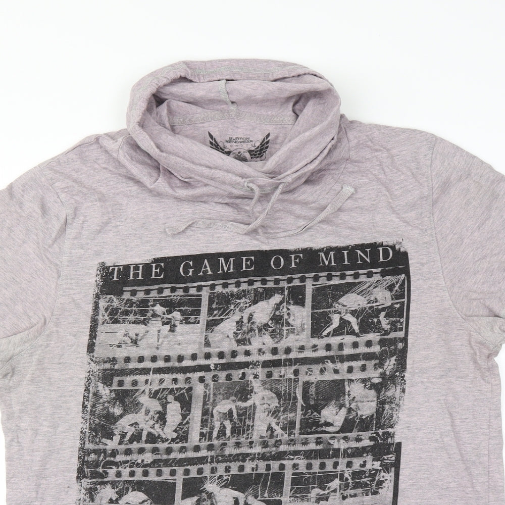 Burton Mens Grey    T-Shirt Size M
