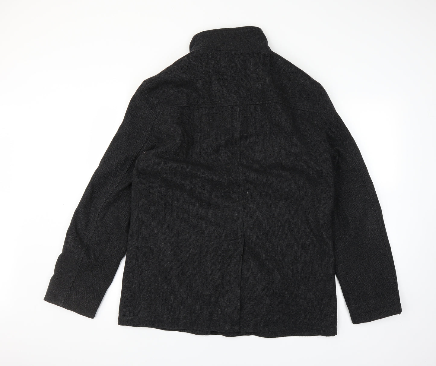 George Mens Black   Pea Coat Coat Size M