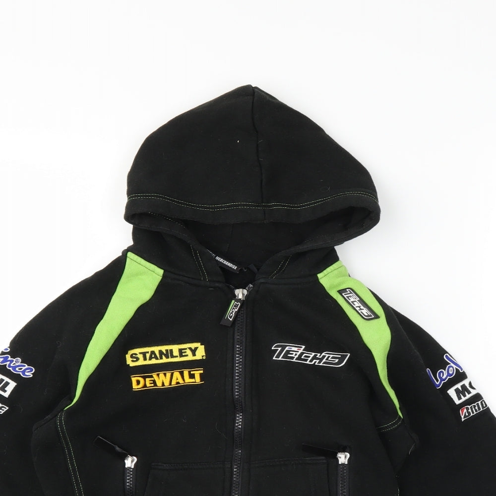 tech3 Boys Black   Full Zip Hoodie Size 5-6 Years
