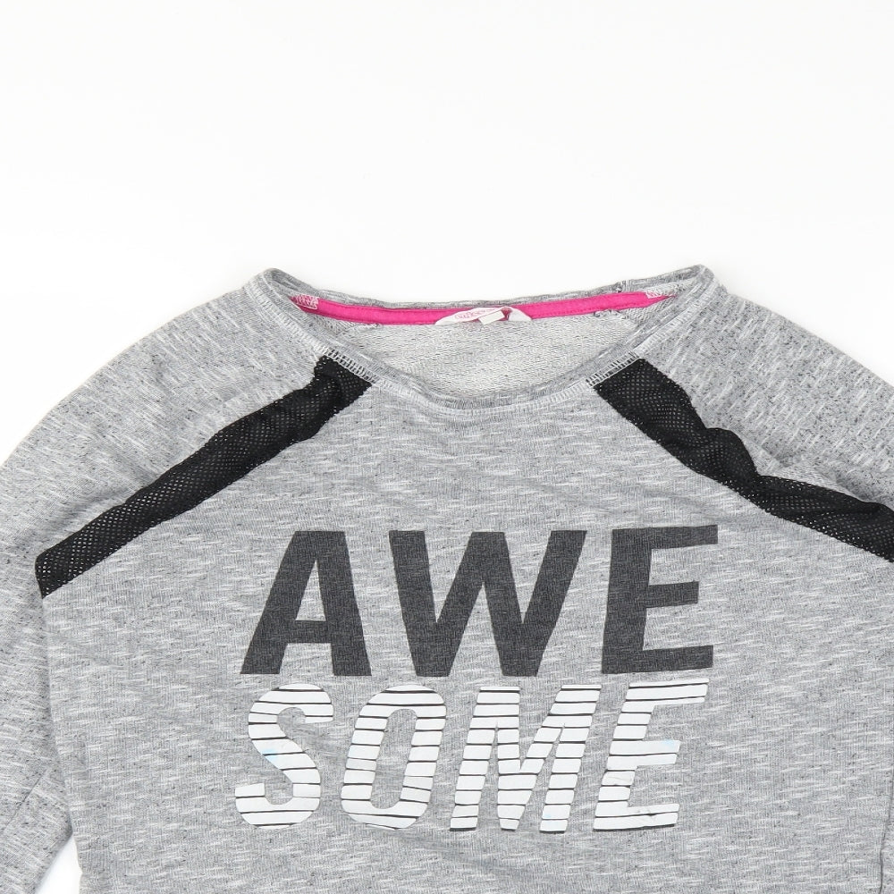 Miss E-vie Girls Grey   Pullover Jumper Size 11-12 Years