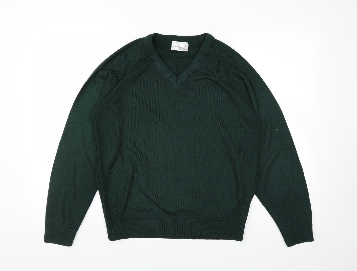 Michael Sehgal Mens Green   Pullover Jumper Size S