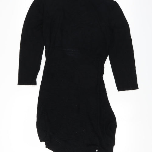 Ava Womens Black  Knit Cardigan Jumper Size 12