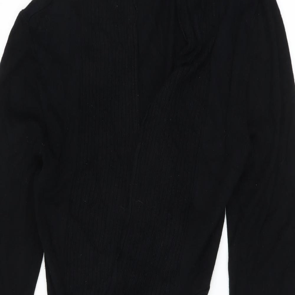 Ava Womens Black  Knit Cardigan Jumper Size 12