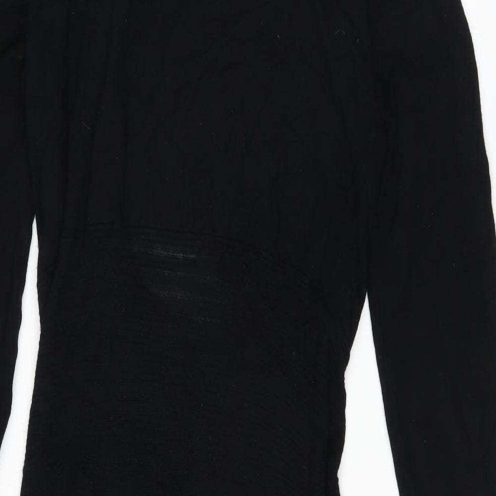 Ava Womens Black  Knit Cardigan Jumper Size 12
