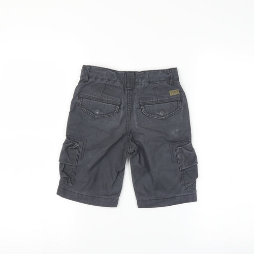 Marks and Spencer Boys Blue   Cargo Shorts Size 5-6 Years - belted hoops