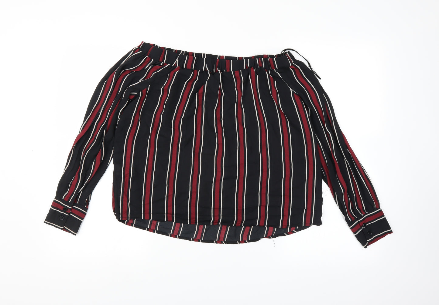 Atmosphere Womens Black Striped  Basic T-Shirt Size 16