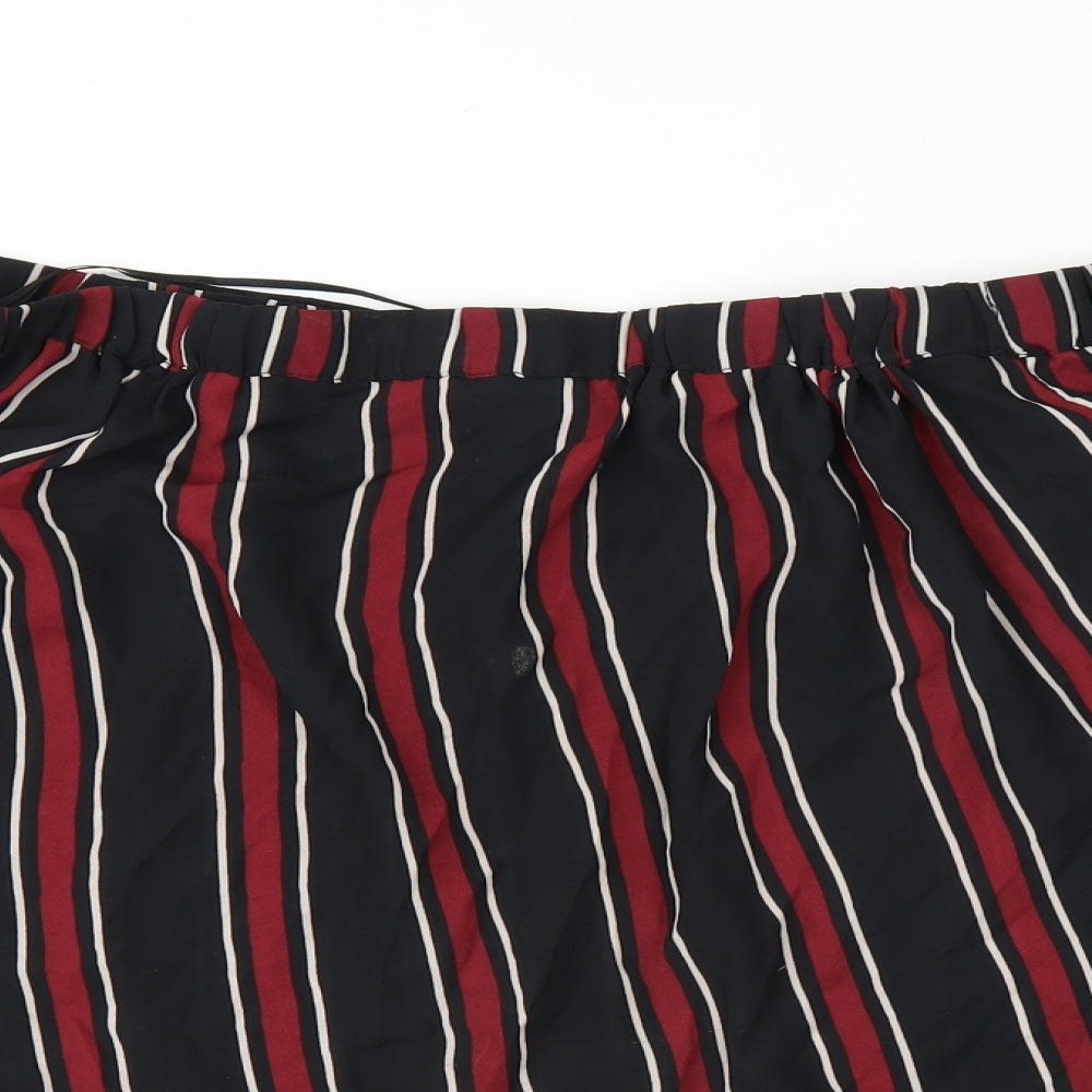 Atmosphere Womens Black Striped  Basic T-Shirt Size 16